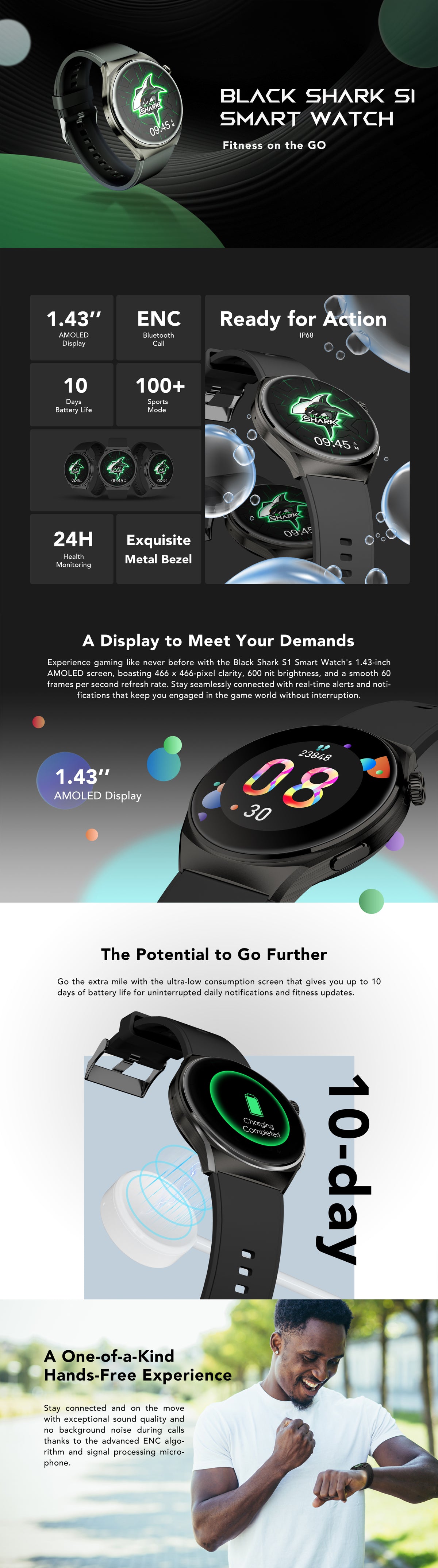 Black Shark S1 Smart Watch - Black Shark Official Store – Black Shark  (Global)